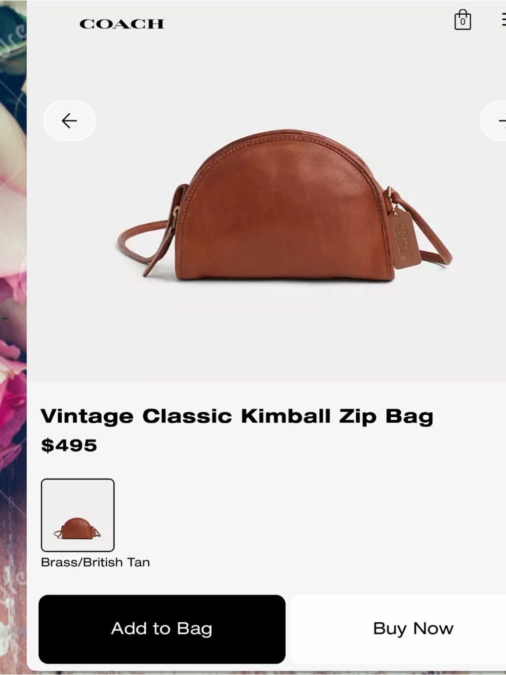 VINTAGE COACH KIMBALL HALF MOON BRITISH TAN CROSSBODY BAG
9911 - Picture 17 of 17